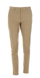 Photo of Stylish trousers on mannequin against white background. Men's clothes