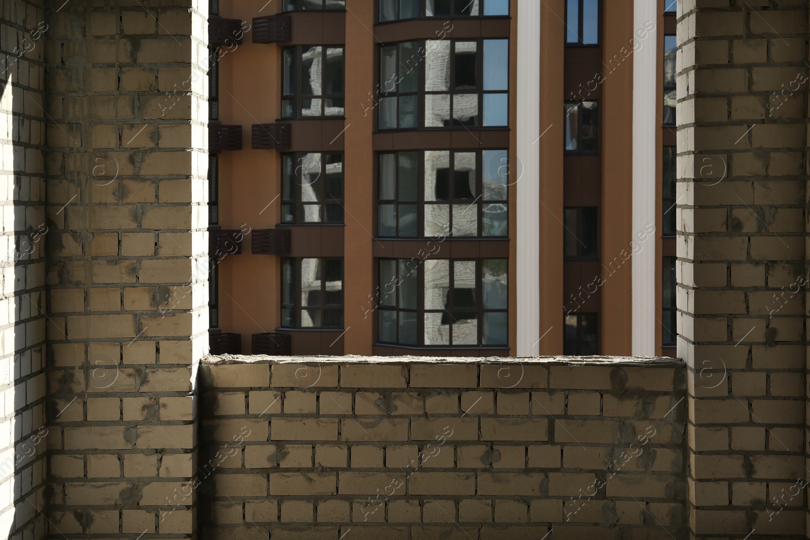 Photo of View of unfinished building indoors. Construction site