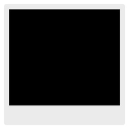 Image of Black square with white frame, mockup for design. Paper photo 