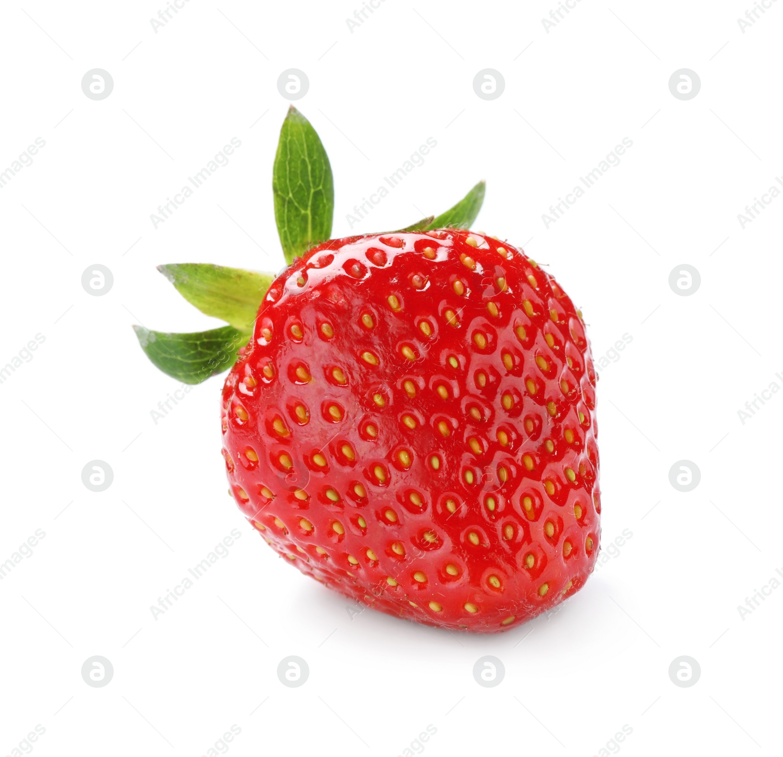 Photo of Delicious fresh ripe strawberry isolated on white