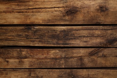 Texture of wooden surface as background, top view