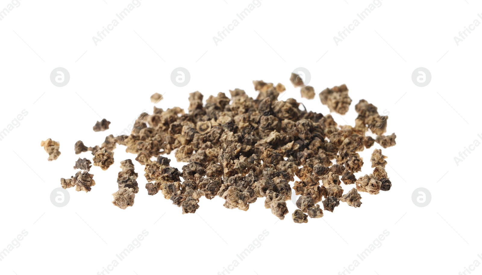 Photo of Pile of raw beet seeds on white background. Vegetable planting