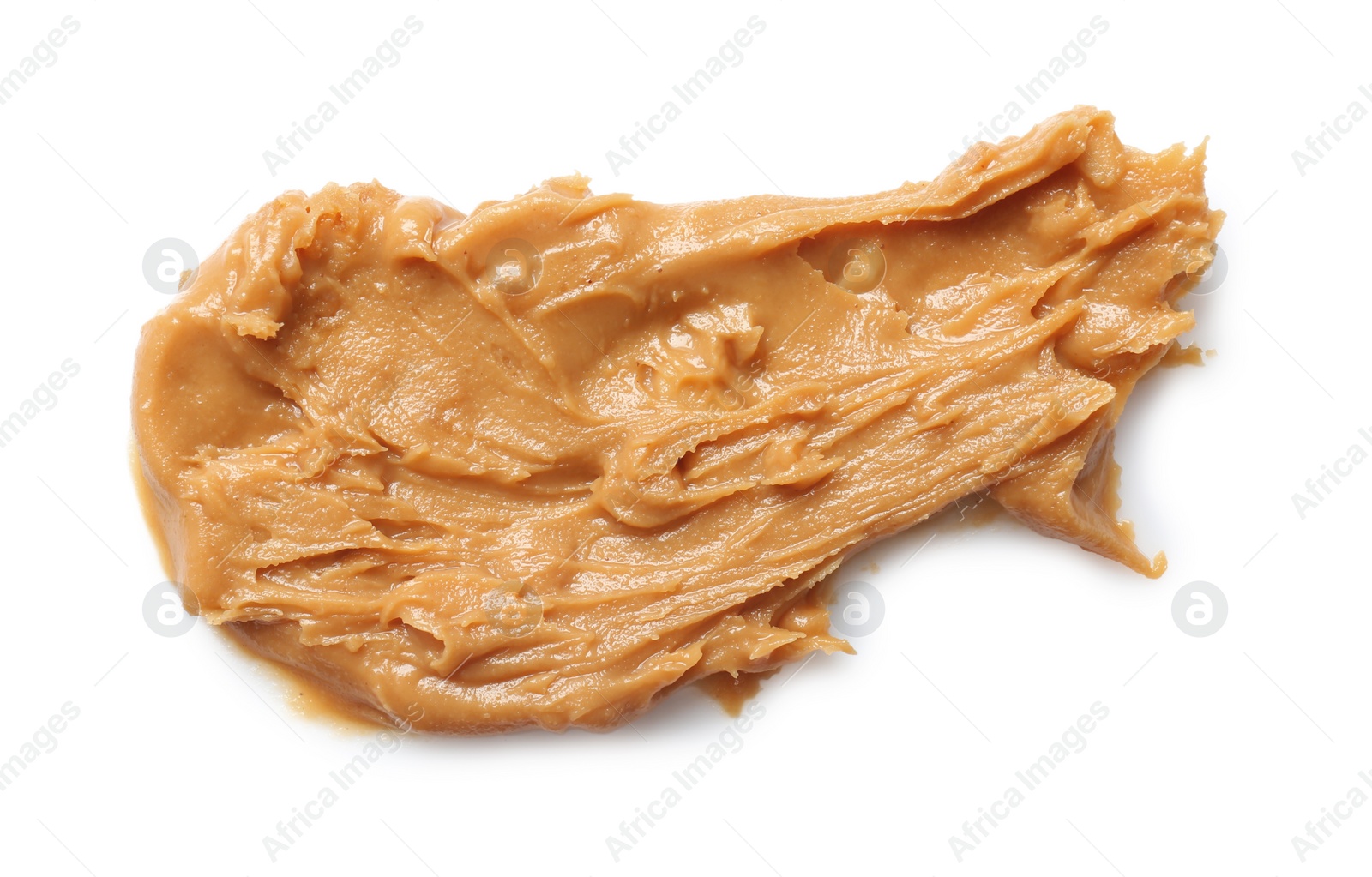 Photo of Creamy peanut butter on white background