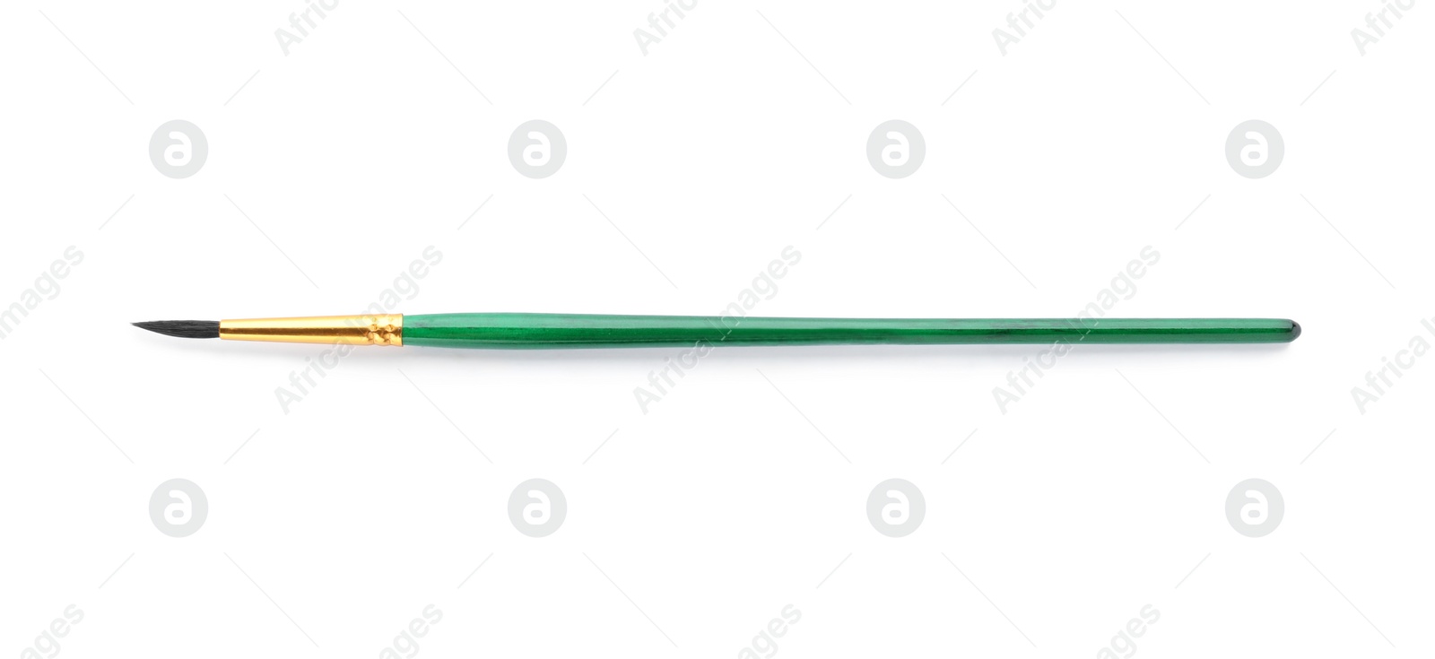 Photo of Brush for painting on white background. School stationery