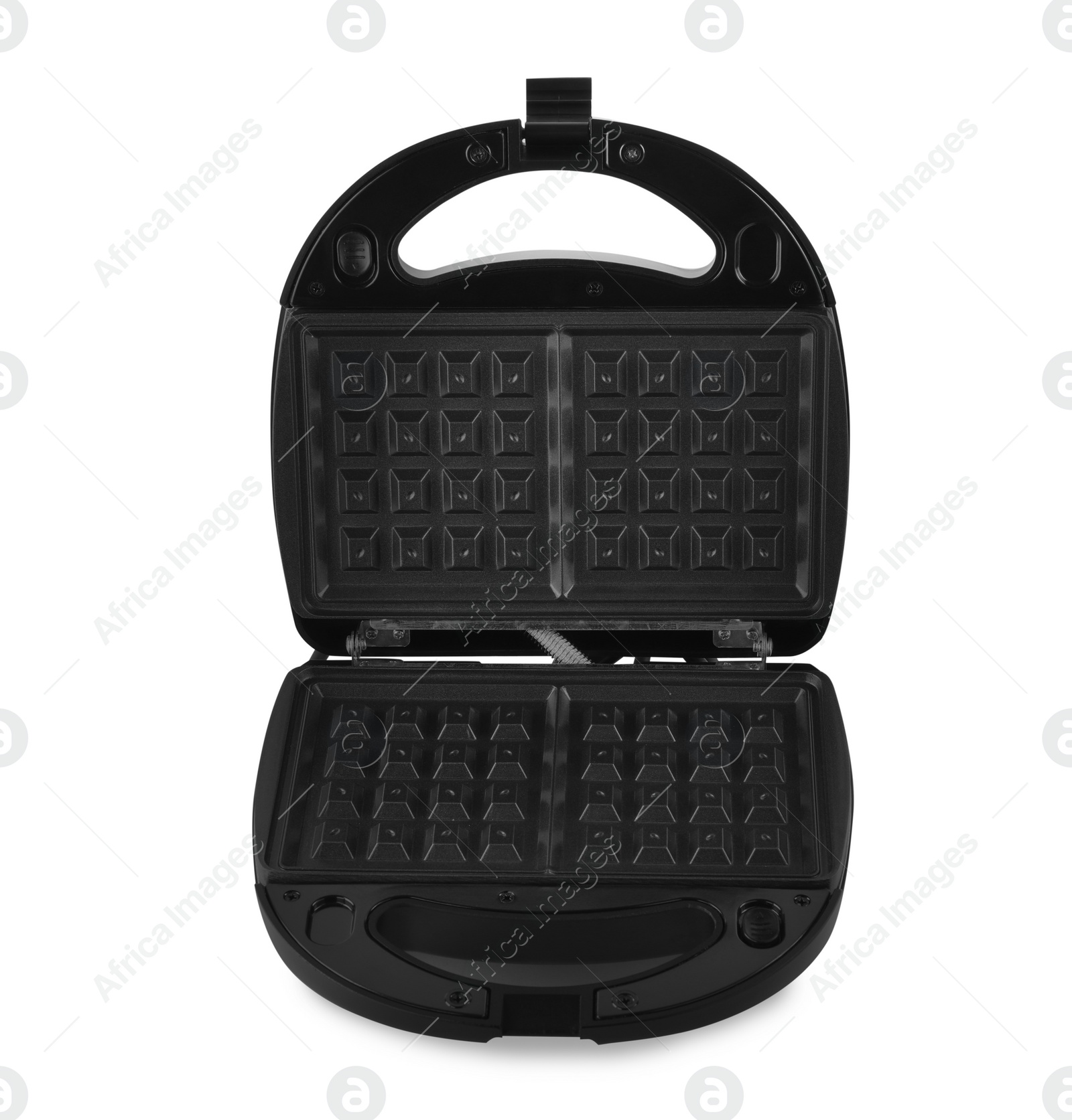 Photo of Modern electric waffle iron isolated on white