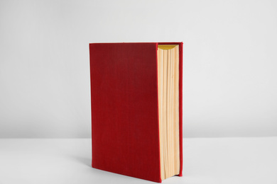 Blank book with hardcover on white background