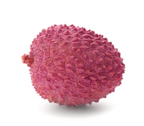 Whole ripe lychee fruit isolated on white