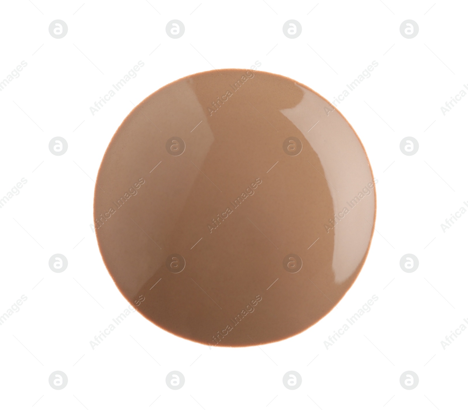 Photo of Drop of liquid skin foundation isolated on white, top view
