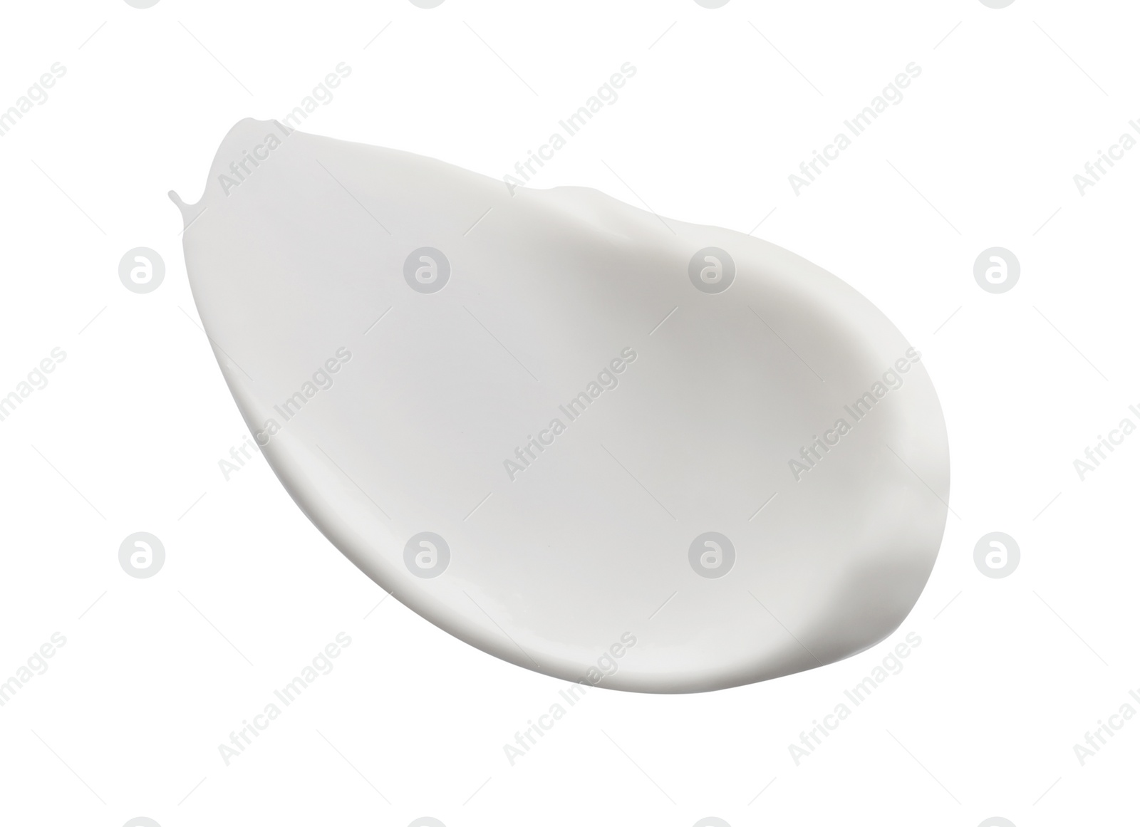 Photo of Sample of facial cream isolated on white, top view