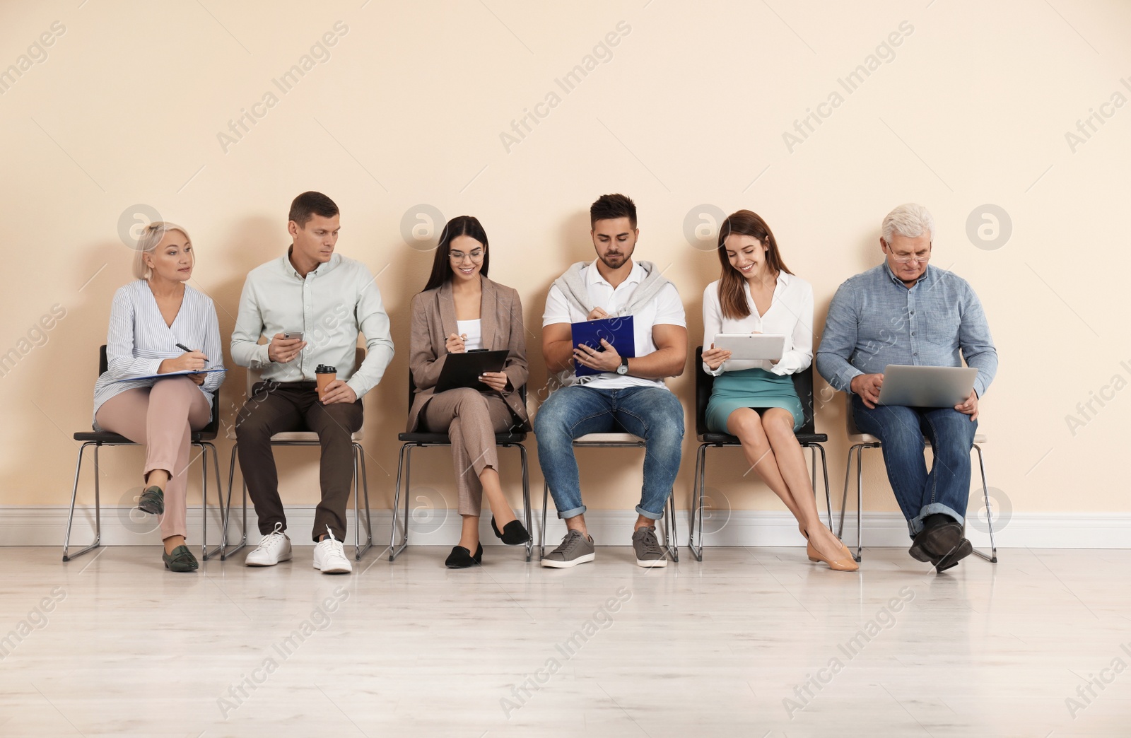 Photo of People waiting for job interview in office