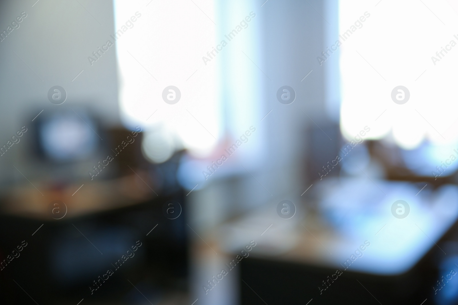 Photo of Defocused bokeh view of modern office interior