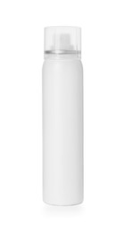 Bottle of dry shampoo isolated on white