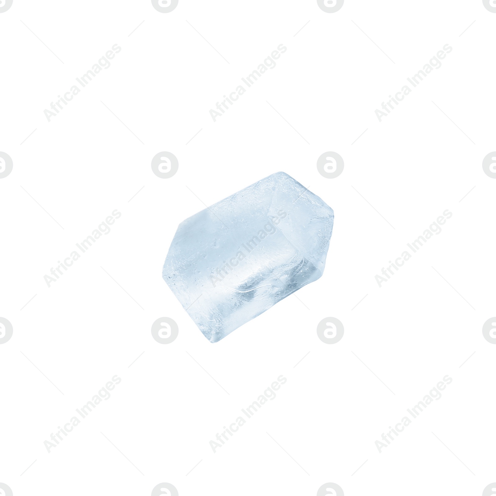 Photo of Ice cube isolated on white. Frozen liquid