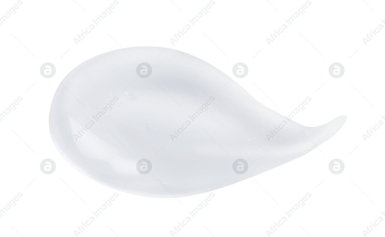 Photo of Sample of transparent cosmetic gel on white background