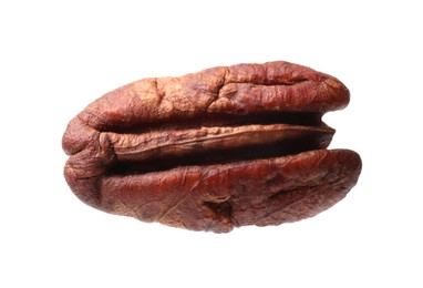 Photo of One tasty pecan nut isolated on white