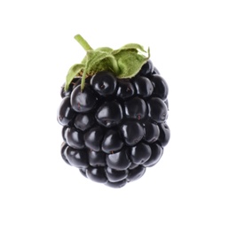 Photo of Delicious fresh ripe blackberry isolated on white