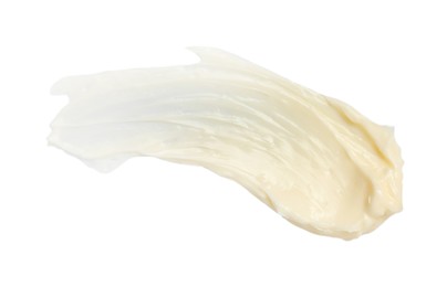 Photo of Tasty butter on white background, top view