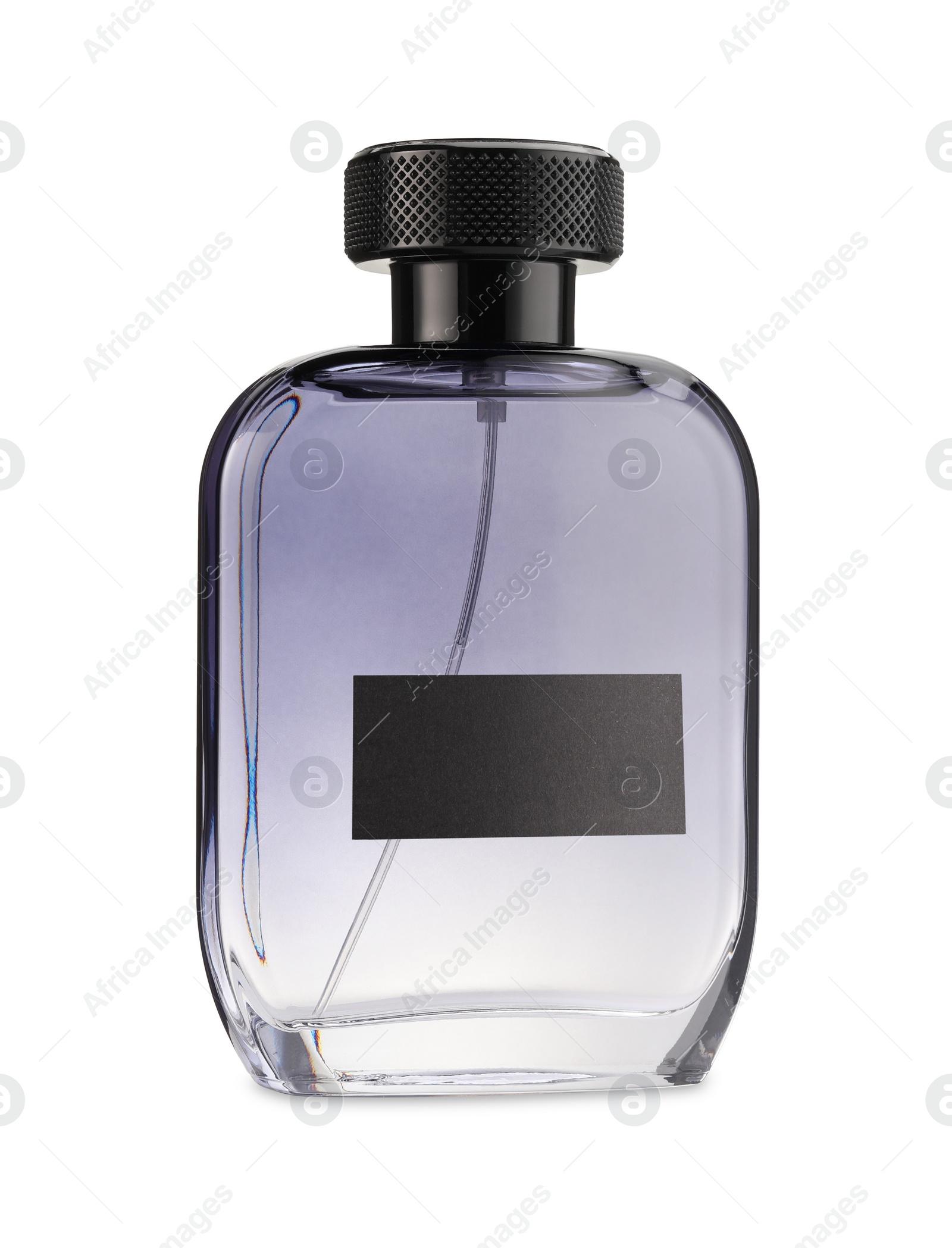 Photo of Luxury men`s perfume in bottle isolated on white