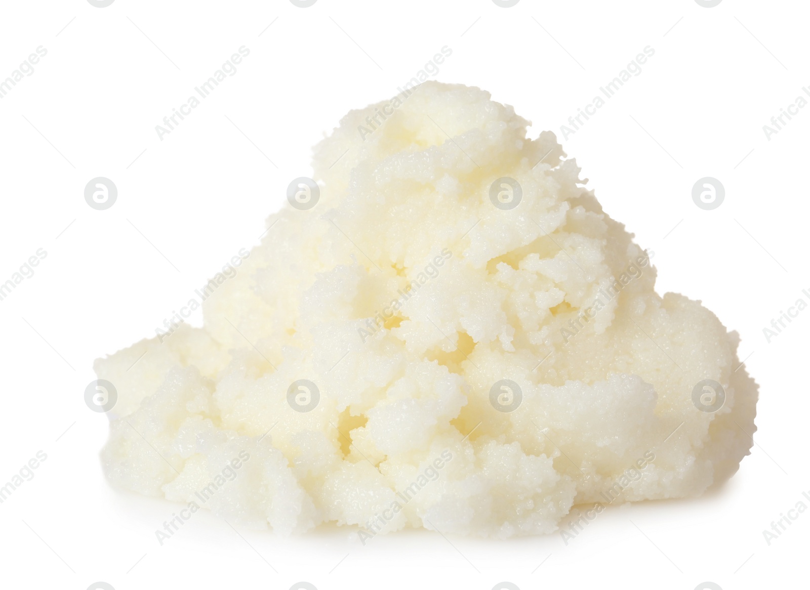 Photo of Fresh shea butter lump isolated on white