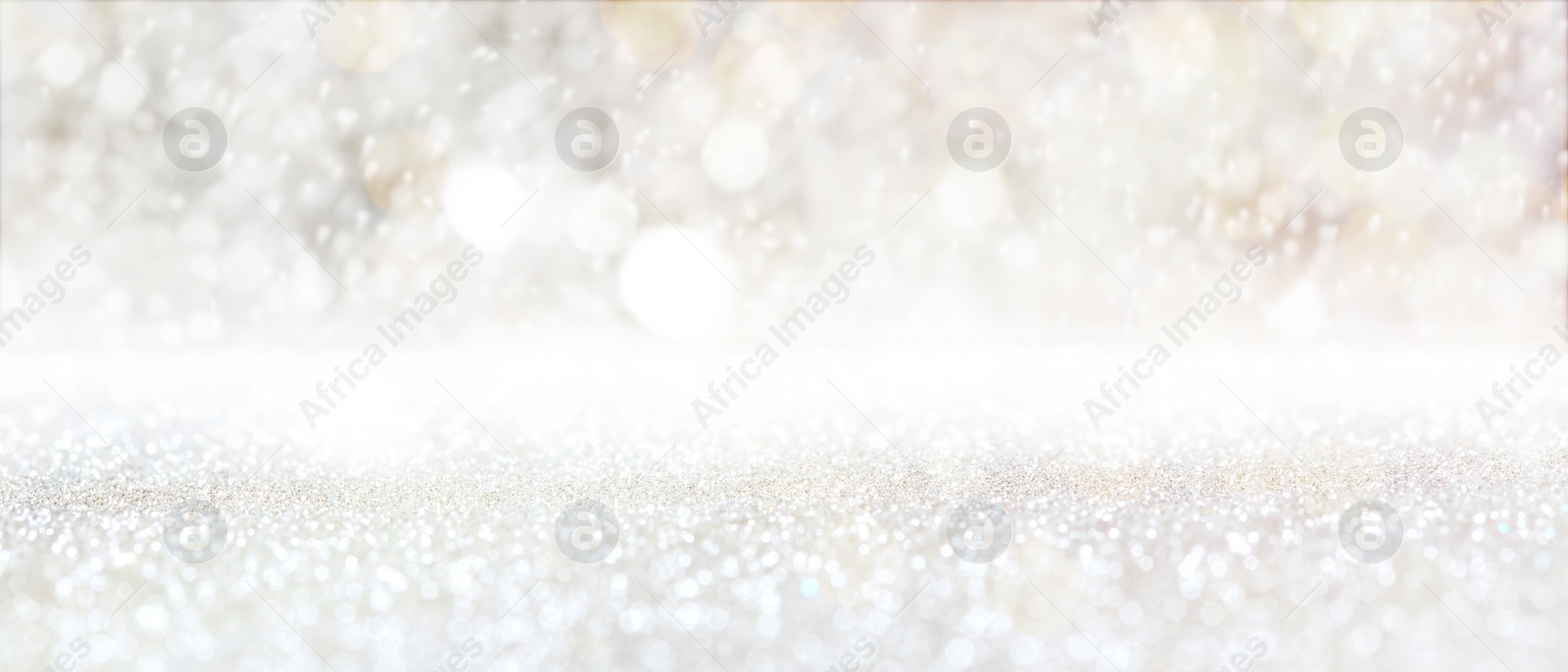 Image of Shiny silver glitter as background. Banner design