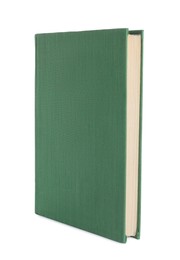 Photo of One old hardcover book isolated on white