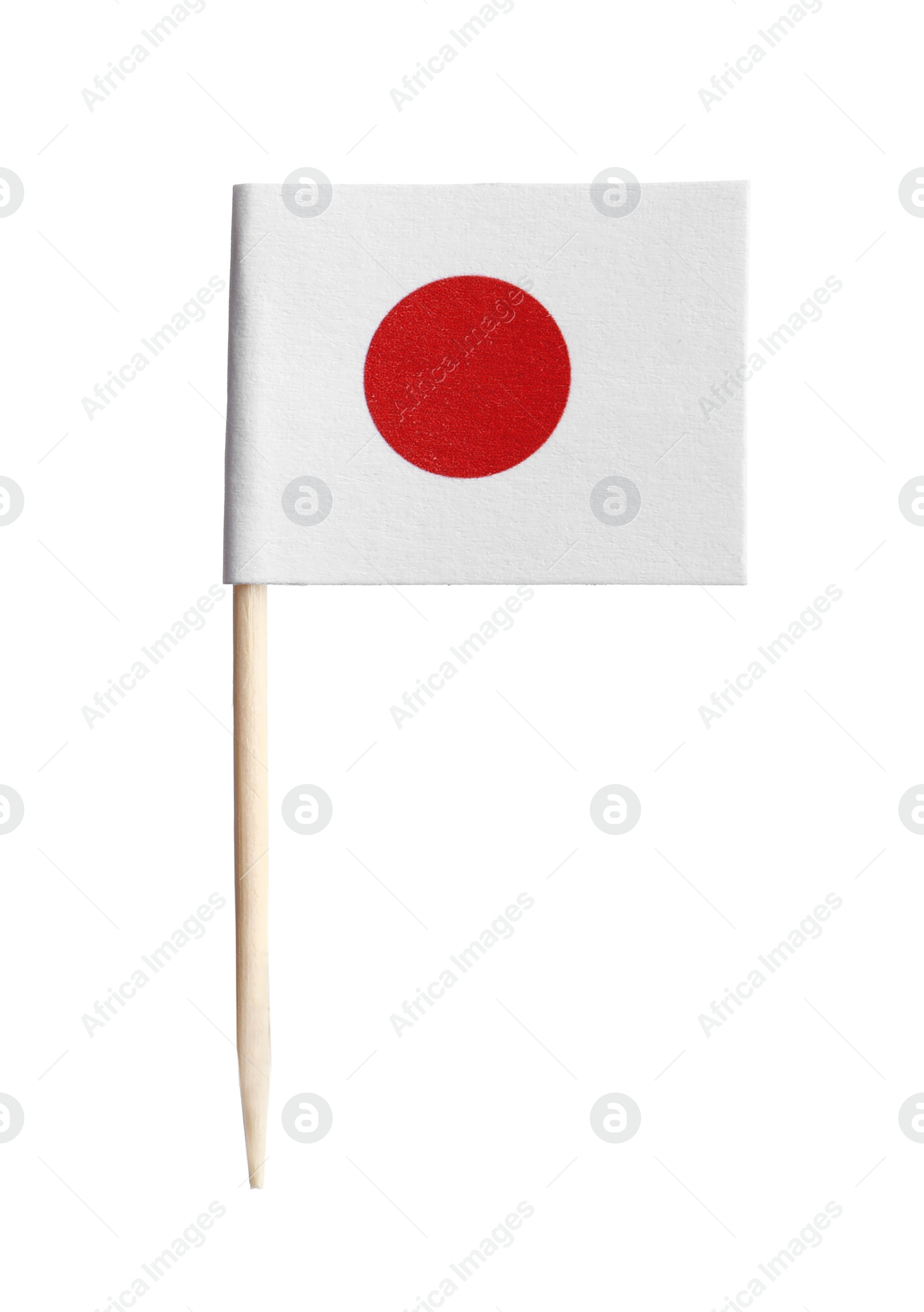 Photo of Small paper flag of Japan isolated on white