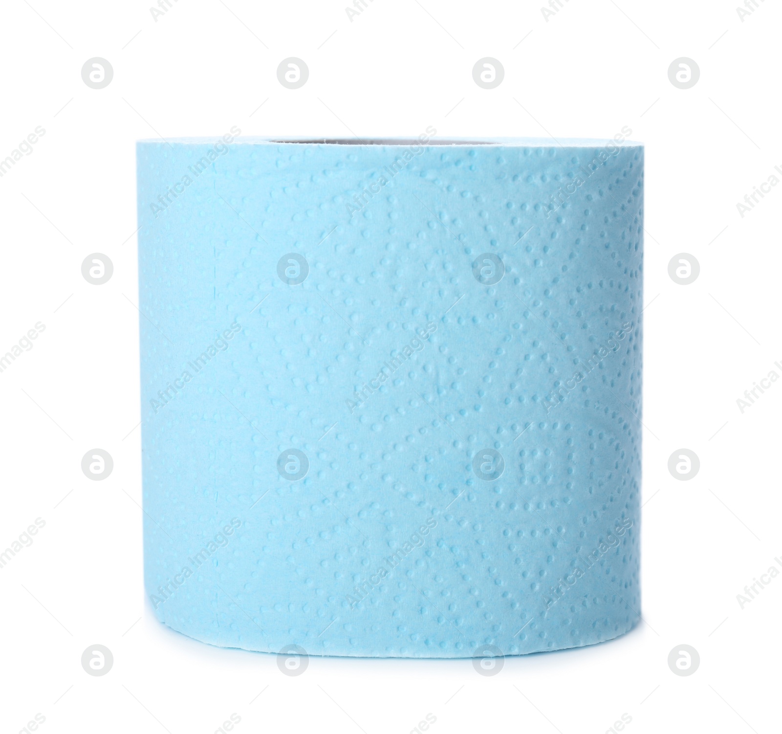 Photo of Roll of toilet paper on white background. Personal hygiene