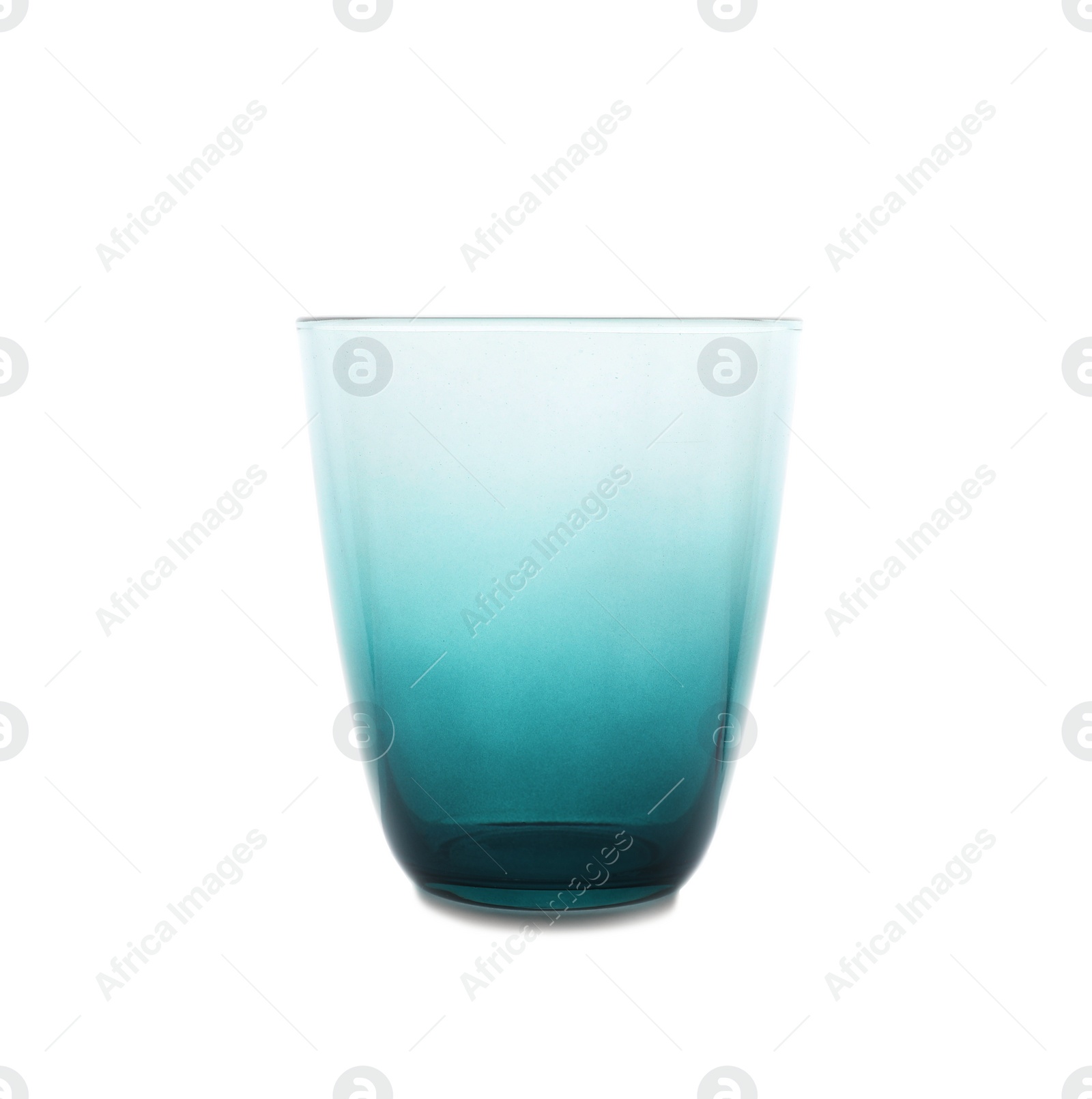 Photo of Color clear empty glass isolated on white