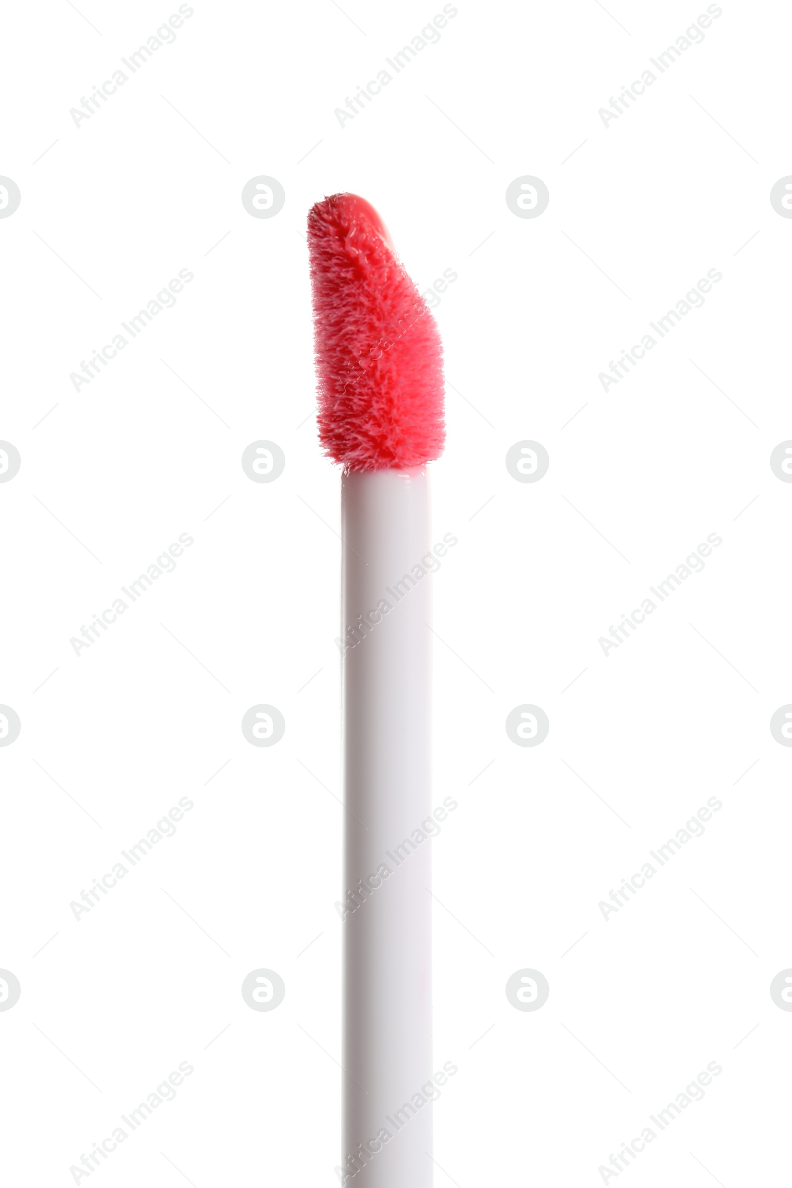 Photo of Applicator with liquid lipstick isolated on white