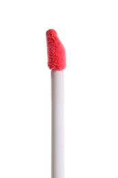 Photo of Applicator with liquid lipstick isolated on white