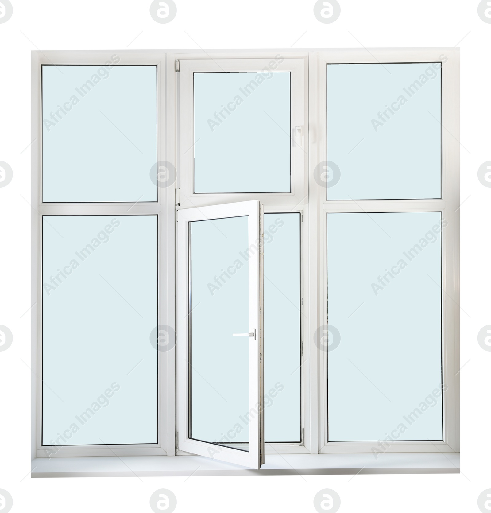 Image of Modern stylish big window isolated on white