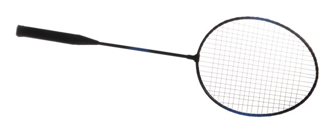 One badminton racket isolated on white. Sport equipment