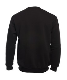 Stylish black sweater isolated on white. Men`s clothes