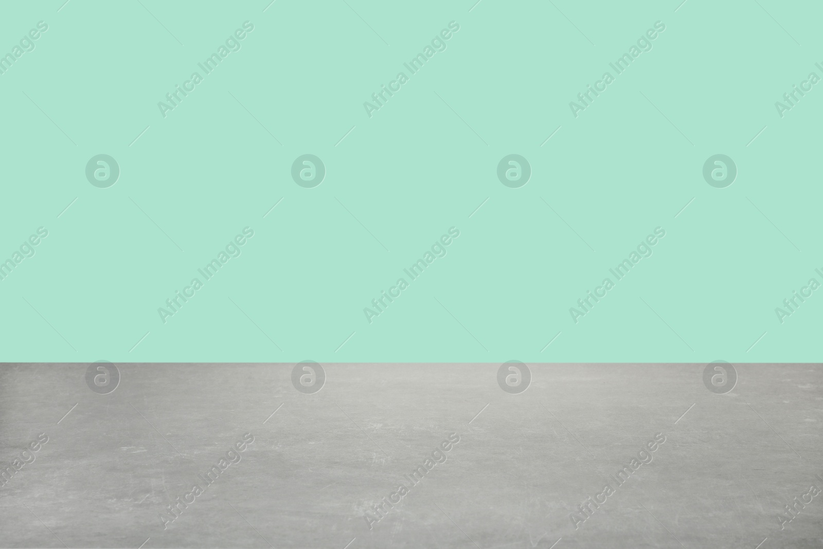 Image of Empty stone surface on mint background. Mockup for design