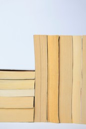 Collection of different books on light background