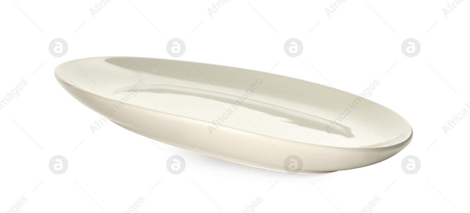 Photo of Clean empty grey plate isolated on white