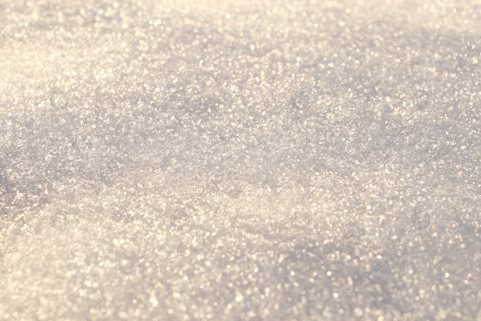 Photo of Beautiful snow as background, closeup view. Winter weather