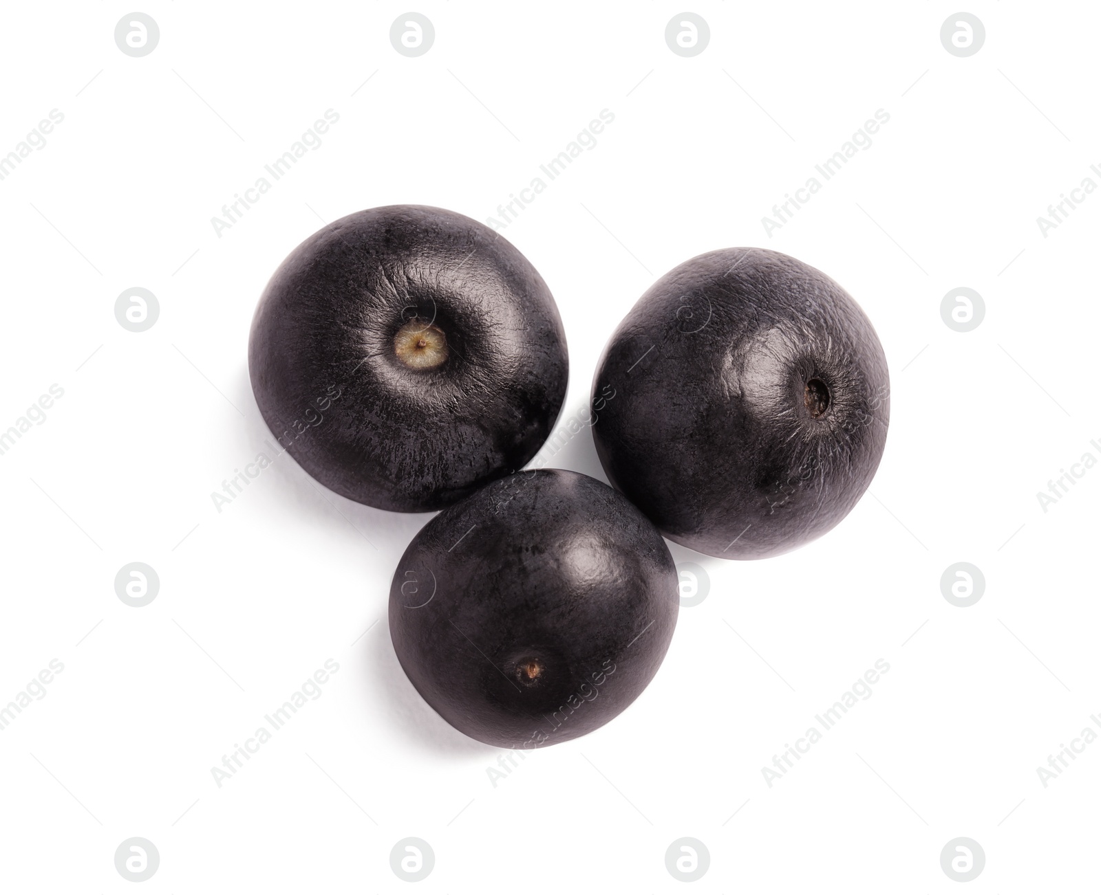 Photo of Fresh acai berries on white background