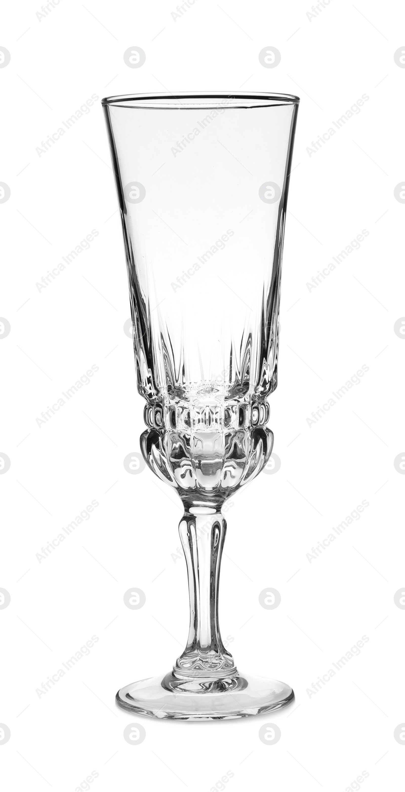 Photo of New clean empty glass isolated on white