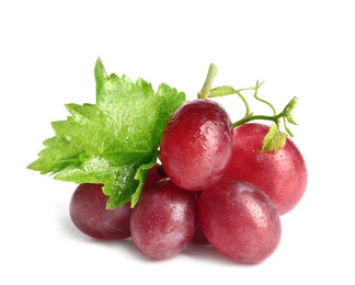 Fresh ripe juicy grapes isolated on white