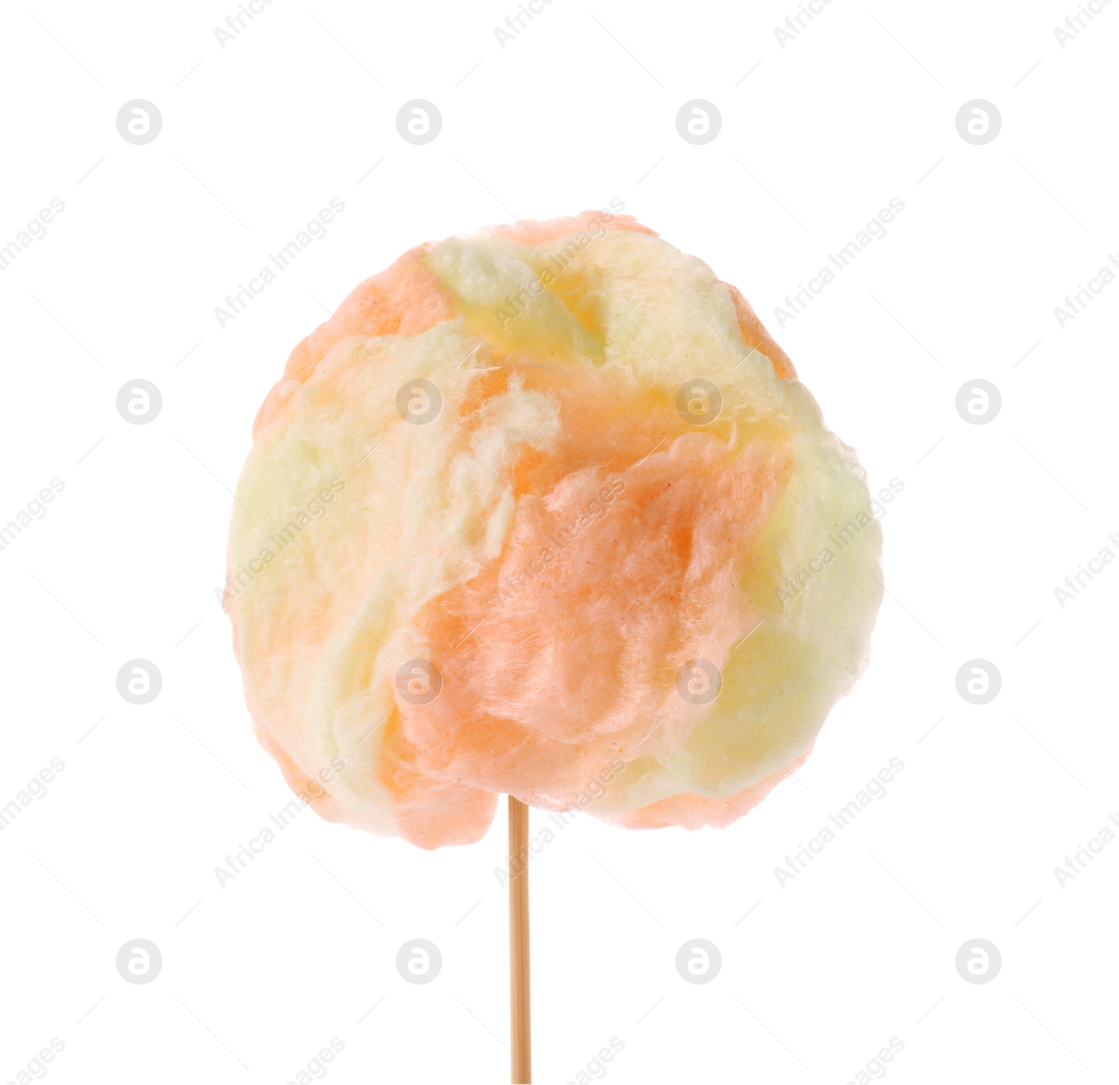 Photo of Sweet color cotton candy isolated on white