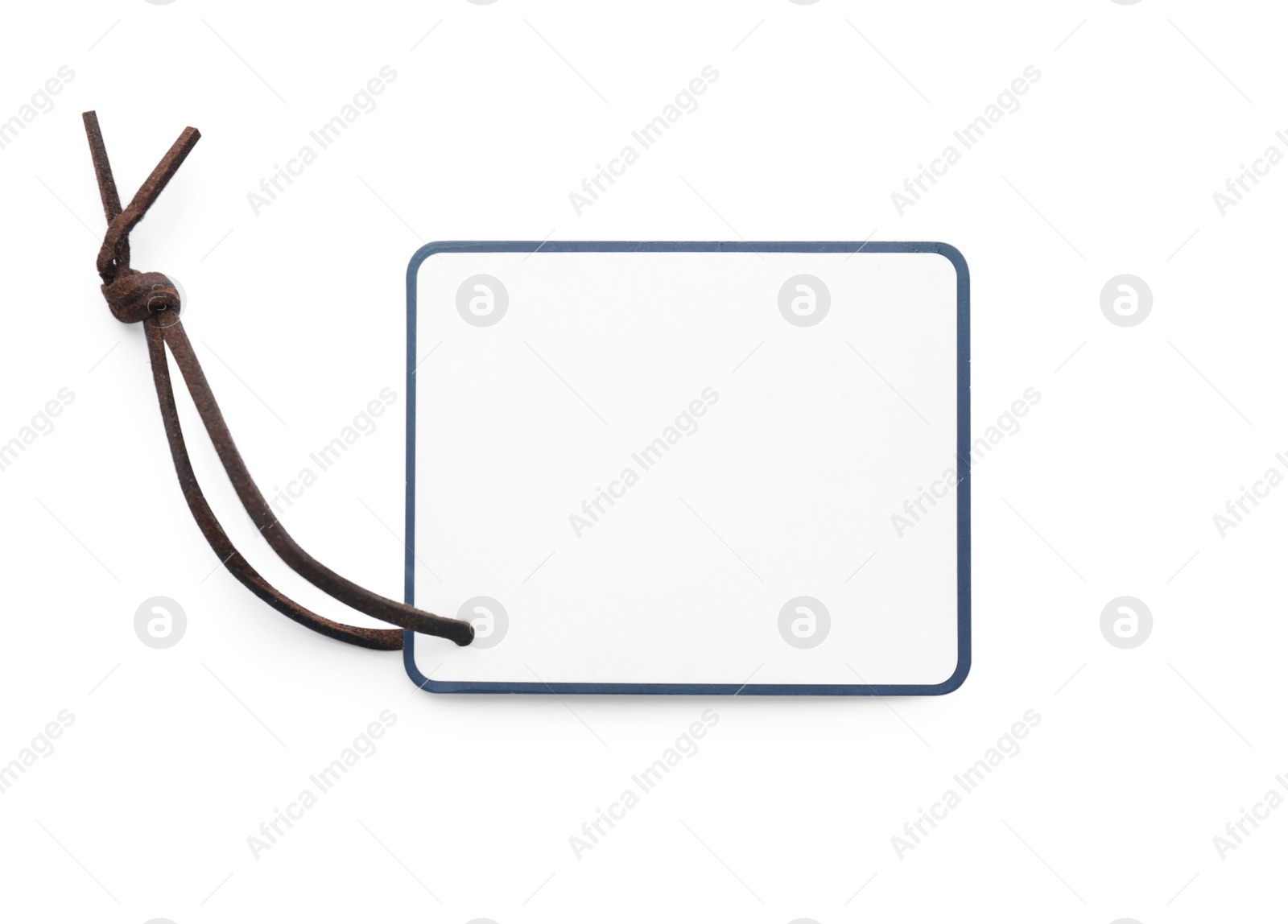 Photo of Cardboard tag with space for text isolated on white, top view