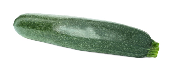 Photo of Raw green ripe zucchini isolated on white