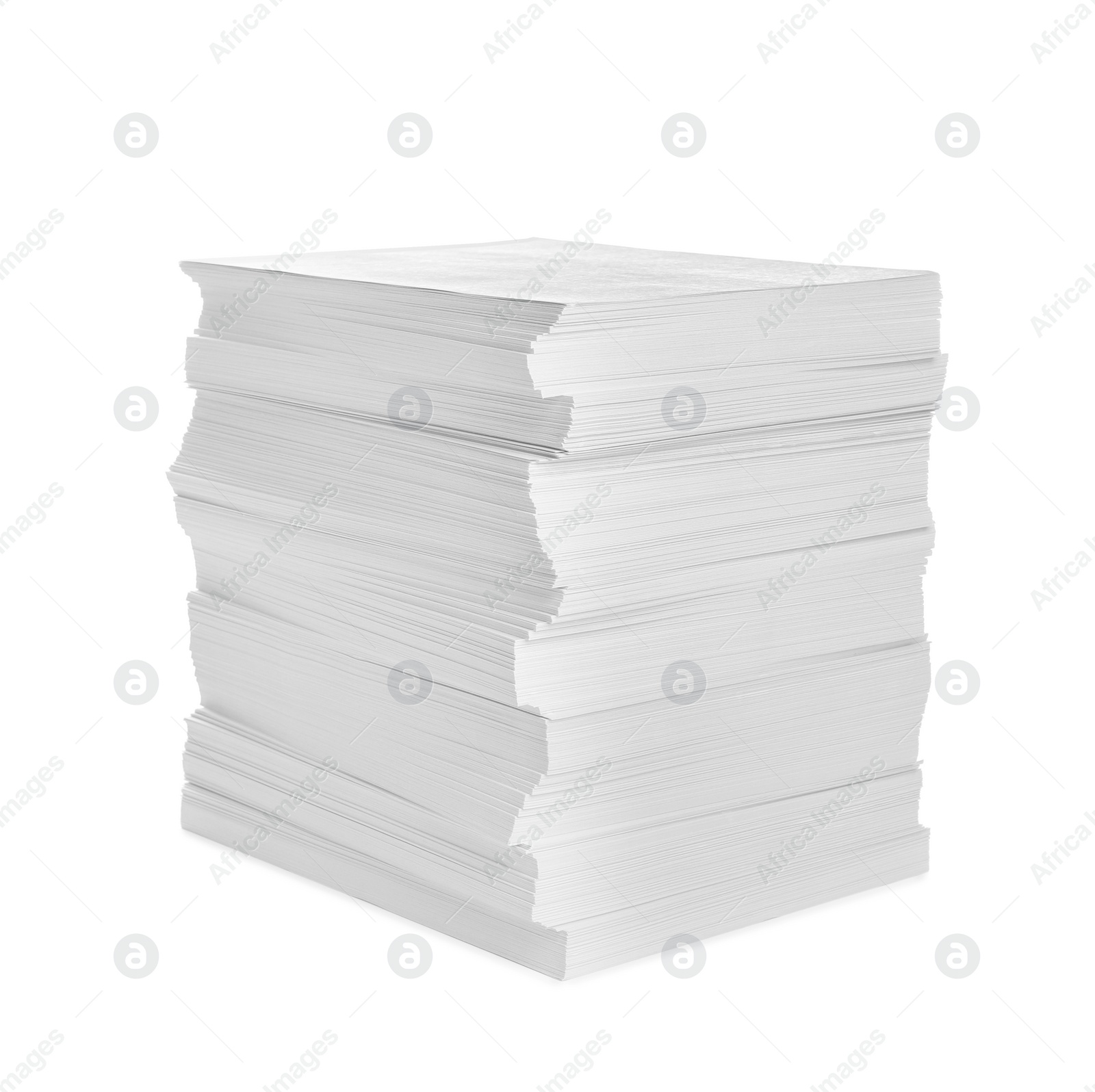 Photo of Stack of paper sheets isolated on white