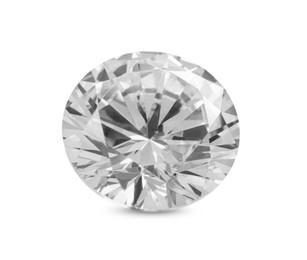 Photo of One beautiful shiny diamond isolated on white