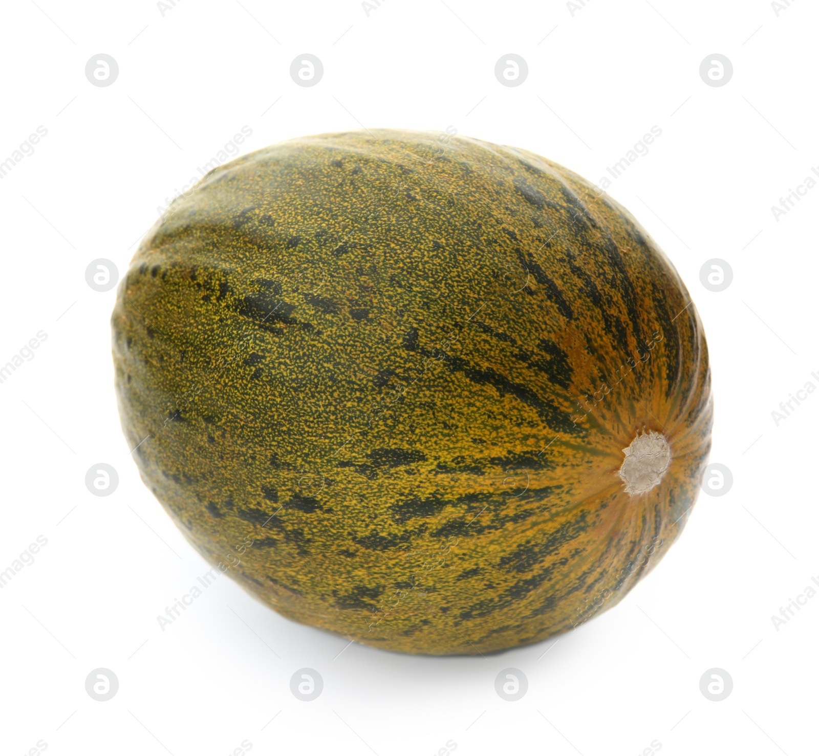 Photo of Whole tasty ripe melon on white background