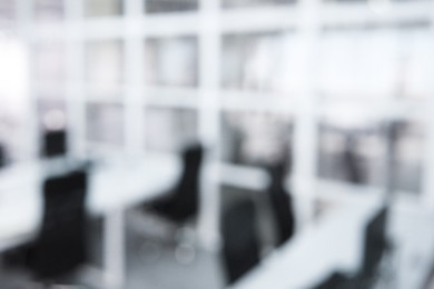 Image of Office interior. Blurred view of comfortable workspace