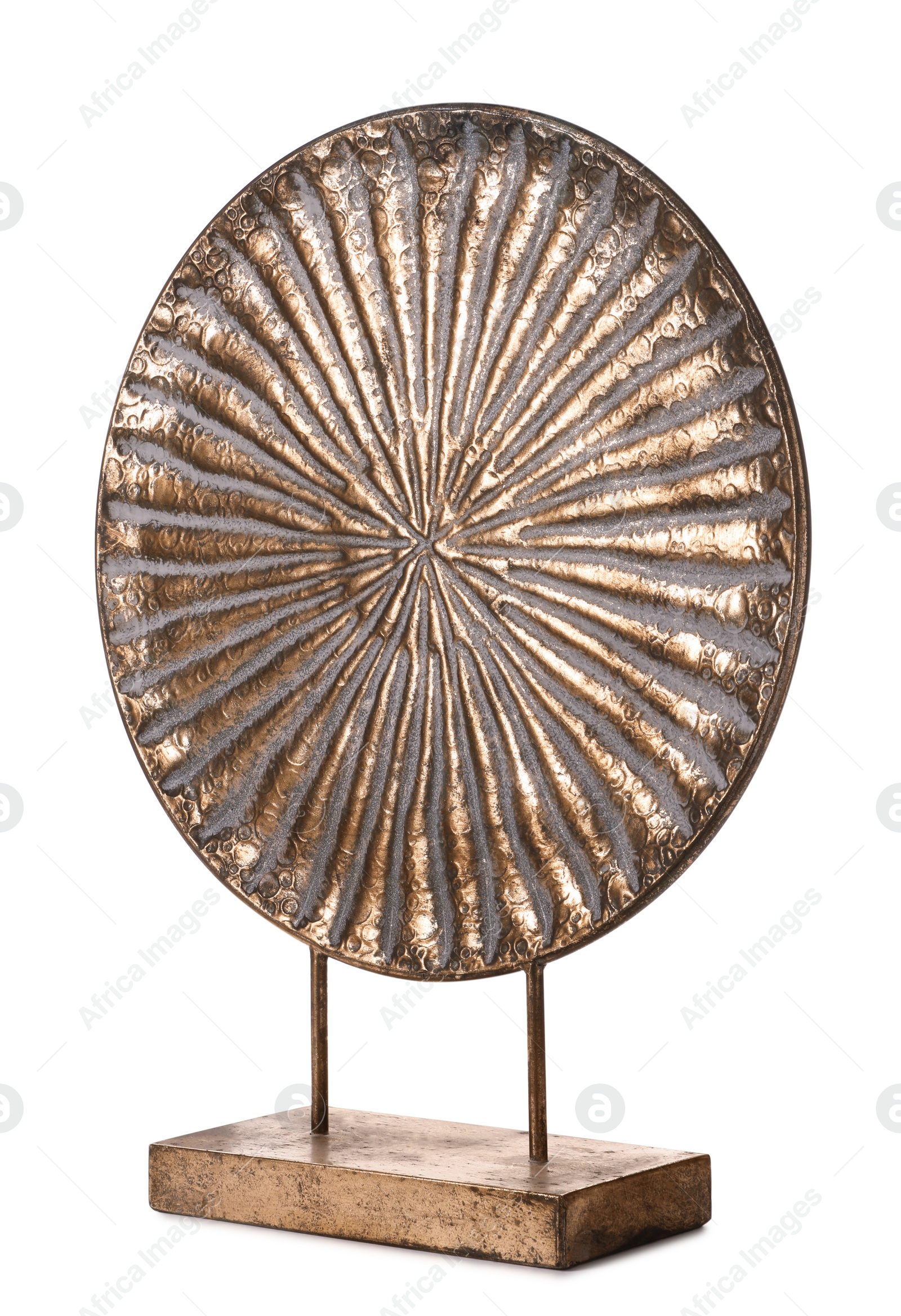 Photo of Beautiful decorative countryfield dish on white background