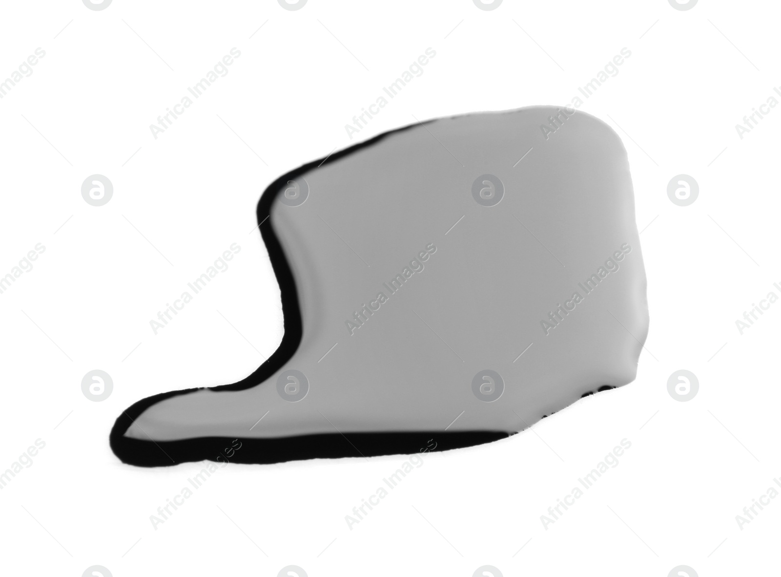 Photo of Black glossy oil blob isolated on white