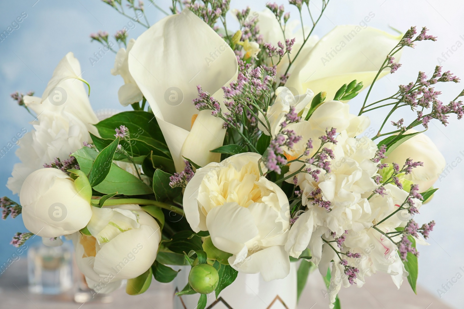 Photo of Bouquet of different beautiful fragrant flowers, closeup